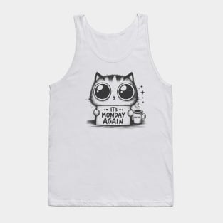 cat with a cup of coffee Tank Top